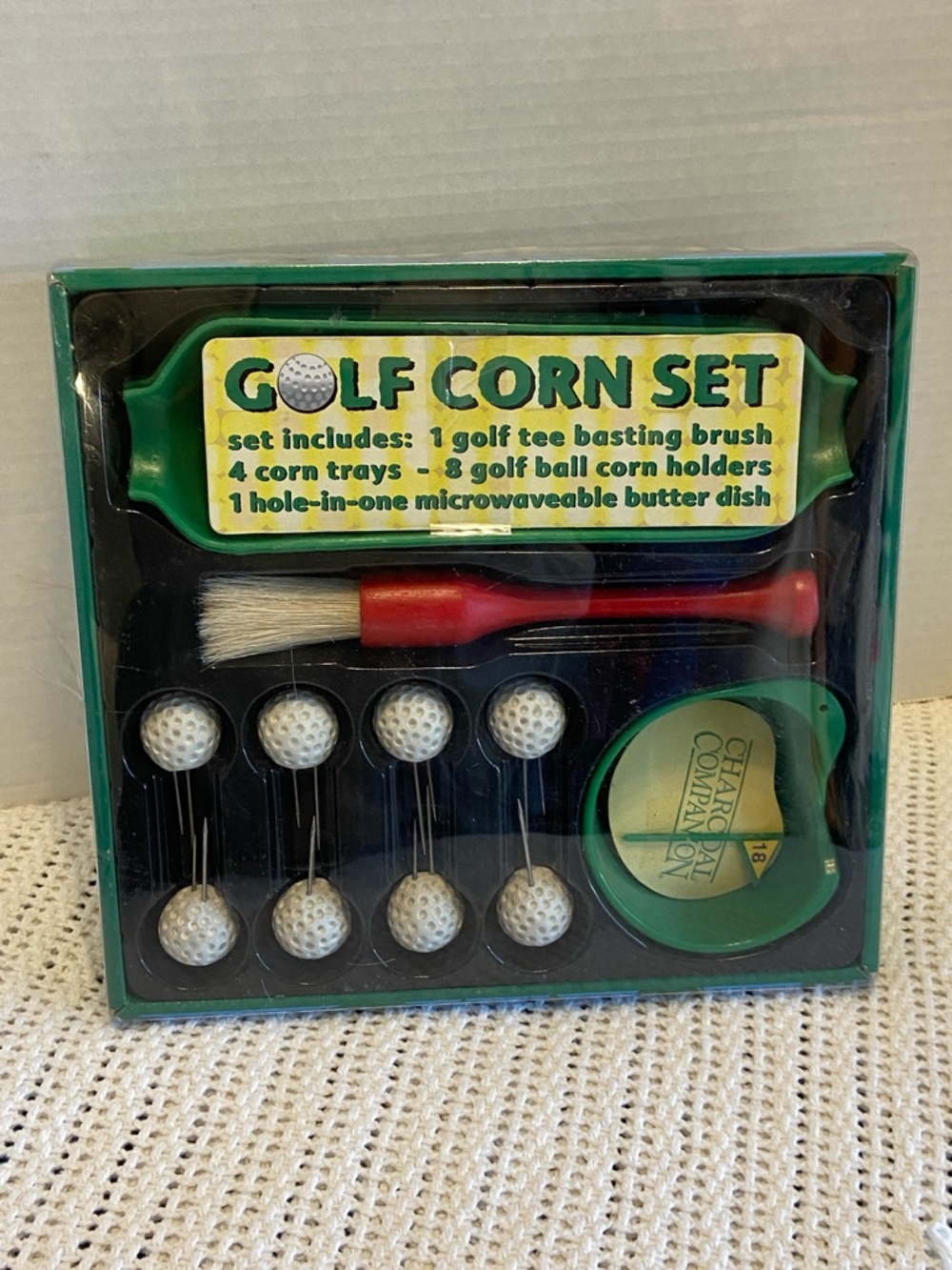 Golf Theme Charcoal Companion Golf Corn on the Cob Set New BarBQ Picnics
